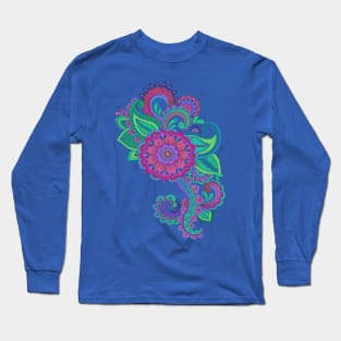 Beautiful Floral Decorative Graphic Long Sleeve T-Shirt